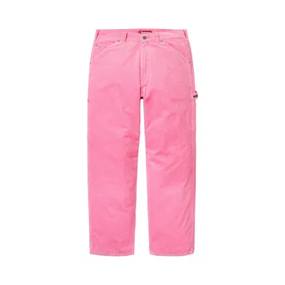 Pre-owned Supreme Wide Wale Corduroy Painter Pant 'pink' | Men's Size 32