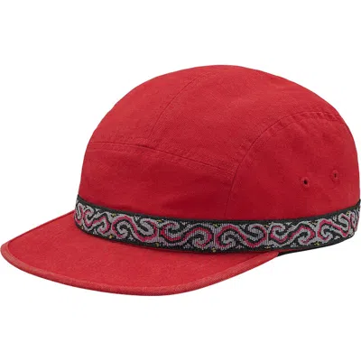 Pre-owned Supreme Wildlife Taping Camp Cap In Red