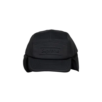 Pre-owned Supreme Windstopper Earflap Camp Cap 'black'