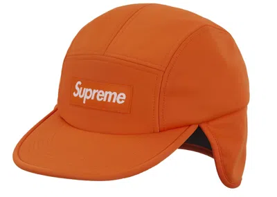 Pre-owned Supreme Windstopper Earflap Camp Cap (fw24) In Orange