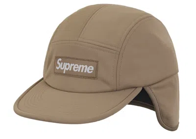 Pre-owned Supreme Windstopper Earflap Camp Cap (fw24) In Taupe In Brown