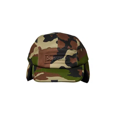 Pre-owned Supreme Windstopper Earflap Camp Cap 'woodland Camo' | Multi-color | Men's Size Onesize