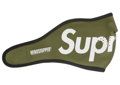 Pre-owned Supreme Windstopper Facemask In Dark Olive In Green