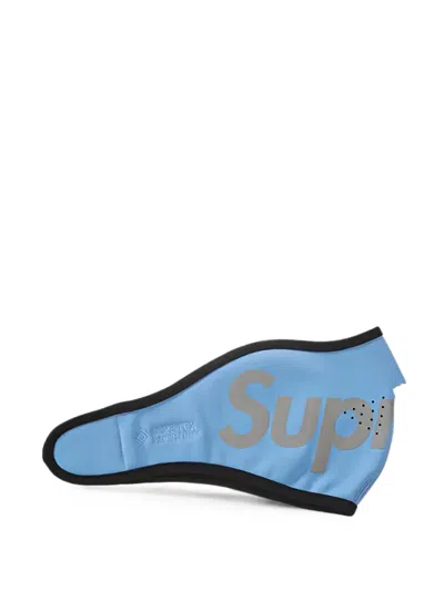 Supreme Windstopper Logo-print Facemask In Blue