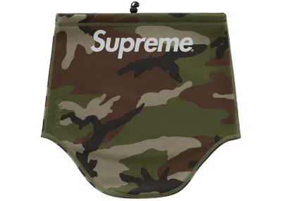 Pre-owned Supreme Windstopper Neck Gaiter (fw23) In Woodland Camo