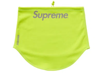 Pre-owned Supreme Windstopper Neck Gaiter In Bright Green