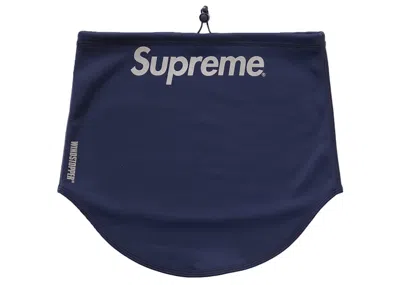 Pre-owned Supreme Windstopper Neck Gaiter In Navy Blue