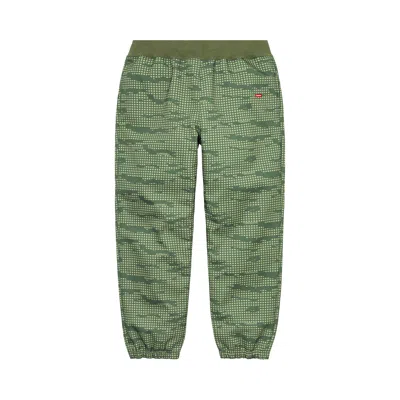 Pre-owned Supreme Windstopper Sweatpant 'olive Grid Camo' | Green | Men's Size S