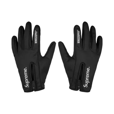 Pre-owned Supreme Windstopper Zip Gloves 'black' | Men's Size M