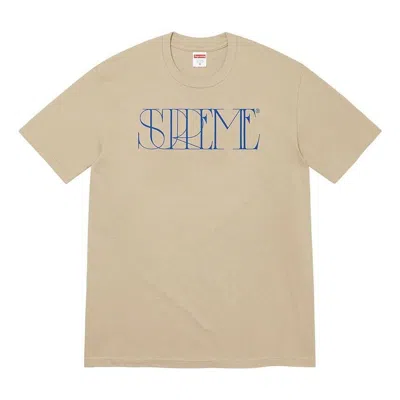 Supreme Winter T-shirt 'tan Blue' In Nude