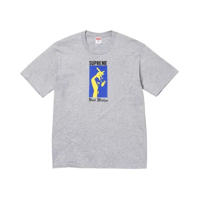 Pre-owned Supreme Wish Tee 'heather Grey' | Men's Size Xl In Gray