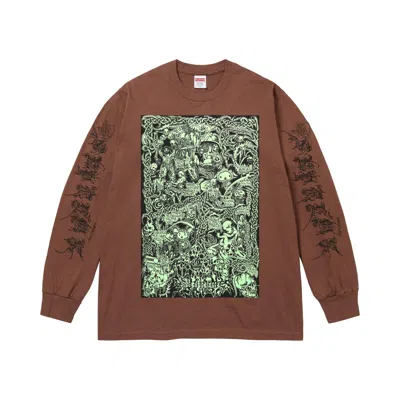 Pre-owned Supreme Wombat Long-sleeve Tee 'brown' | Men's Size L