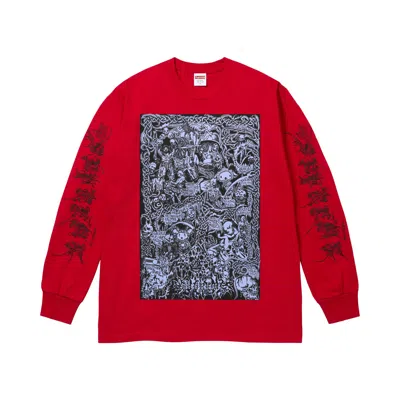Pre-owned Supreme Wombat Long-sleeve Tee 'red' | Men's Size Xxl