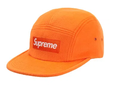 Pre-owned Supreme Wool Camp Cap (fw18) In Neon Orange