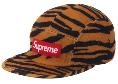 Pre-owned Supreme Wool Camp Cap Fw19 In Tiger Stripe