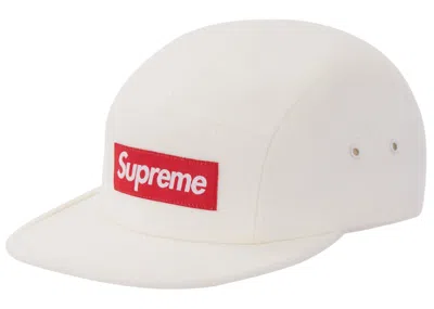 Pre-owned Supreme Wool Camp Cap Fw19 In White