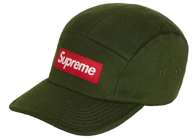 Pre-owned Supreme Wool Camp Cap (fw20) In Dark Green