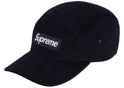Pre-owned Supreme Wool Camp Cap (fw20) In Navy Blue