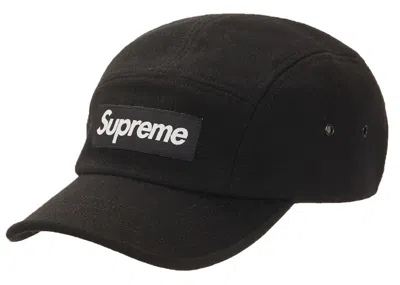 Pre-owned Supreme Wool Camp Cap (fw21) In Black