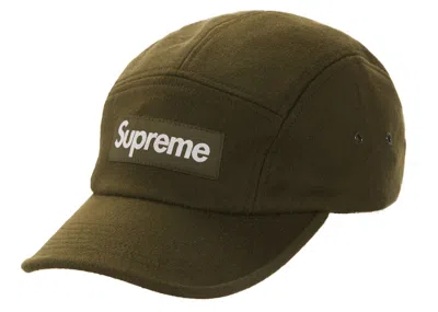 Pre-owned Supreme Wool Camp Cap (fw21) In Olive