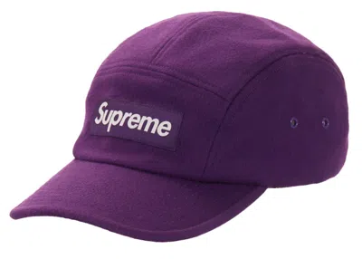 Pre-owned Supreme Wool Camp Cap (fw21) In Purple