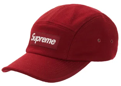 Pre-owned Supreme Wool Camp Cap (fw21) In Red