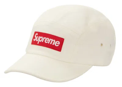 Pre-owned Supreme Wool Camp Cap (fw21) In White