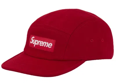 Pre-owned Supreme Wool Camp Cap (fw24) In Red