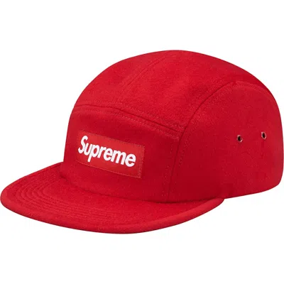 Pre-owned Supreme Wool Camp Cap In Red