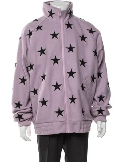 Pre-owned Supreme Wool Graphic Print Bomber Jacket In Purple