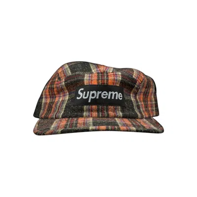 Pre-owned Supreme Wool Plaid Camp Cap 'black' | Multi-color | Men's Size Onesize
