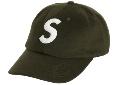 Pre-owned Supreme Wool S Logo 6 Panel (fw21) In Olive In Green
