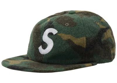 Pre-owned Supreme Wool S Logo 6panel In Camo In Multi
