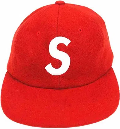 Pre-owned Supreme Wool S Logo Hat (fw15) In Red