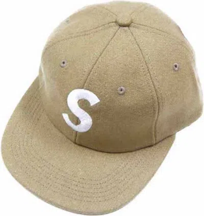 Pre-owned Supreme Wool S Logo Hat (fw15) In Tan