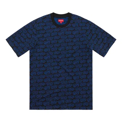 Pre-owned Supreme Word Bubble Jacquard Short-sleeve Top 'black' | Men's Size Xl