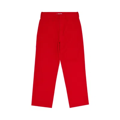 Pre-owned Supreme Work Pant 'bright Red' | Men's Size 32