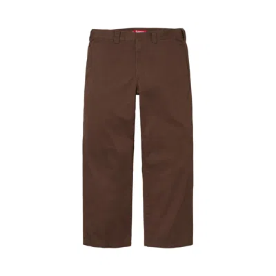 Pre-owned Supreme Work Pant 'brown' | Men's Size 34