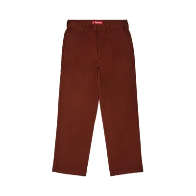 Pre-owned Supreme Work Pant 'mahogany' | Brown | Men's Size 30