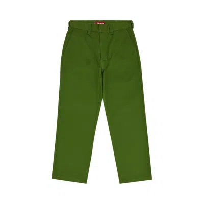 Pre-owned Supreme Work Pant 'olive' In Green
