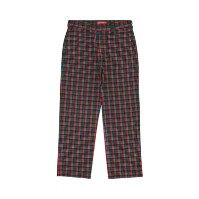 Pre-owned Supreme Work Pant 'red Plaid' | Men's Size 34