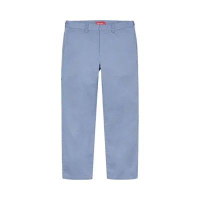 Pre-owned Supreme Work Pant 'slate' | Blue | Men's Size 34