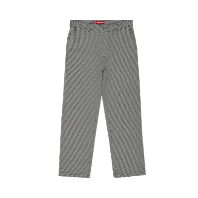 Pre-owned Supreme Work Pant 'white Houndstooth' | Men's Size 32
