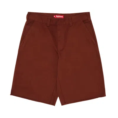 Pre-owned Supreme Work Short 'mahogany' | Red | Men's Size 32