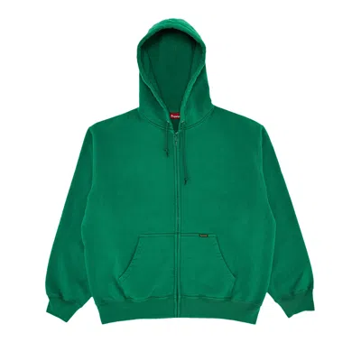 Pre-owned Supreme Work Zip Up Hooded Sweatshirt 'green'