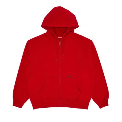 Pre-owned Supreme Work Zip Up Hooded Sweatshirt 'red' | Men's Size L