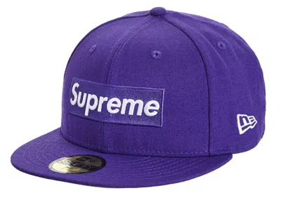 Pre-owned Supreme World Famous Box Logo New Era In Purple