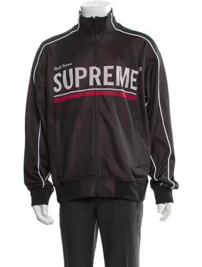 Pre-owned Supreme World Famous Graphic Print Windbreaker In Gray