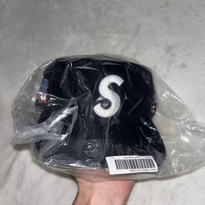 Pre-owned Supreme World Famous S Logo 6 Panel Hat Navy Blue Snap Back