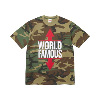 Pre-owned Supreme World Famous Tee 'woodland Camo' | Brown | Men's Size Xxl
